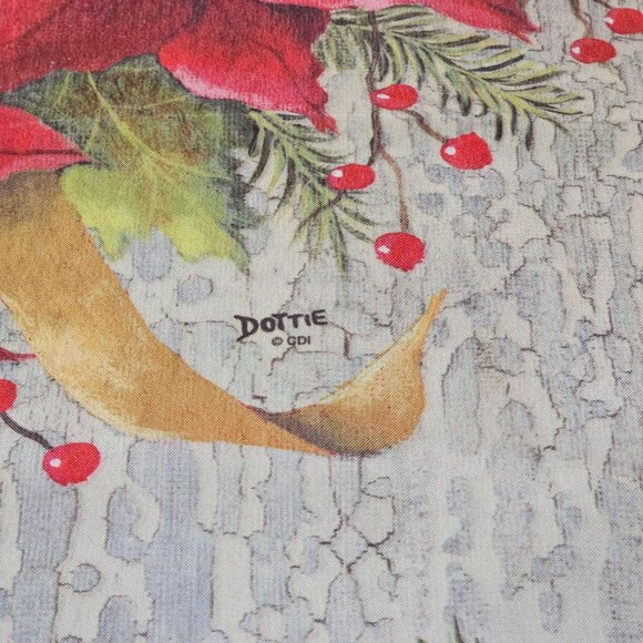 Decorative Winter Holiday Christmas Poinsettia Yard / Garden Flag 39" x 28" EUC - Picture 4 of 5